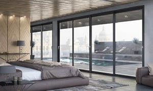 Επαλληλα παραθυρα σε master bedroom με φυσικό φως και πρόσβαση στην πισίνα SMARTIA M14400
